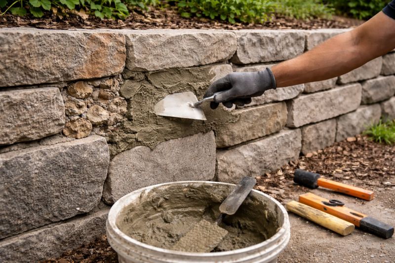 Stone Wall Repair in Hawkinsville, GA