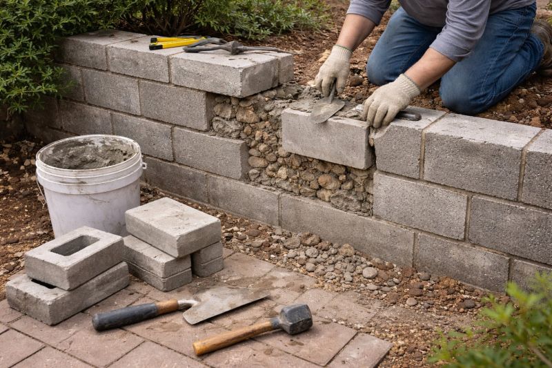 Block Wall Repair in Hawkinsville, GA