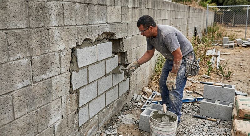 Block Wall Repair in Perry, GA