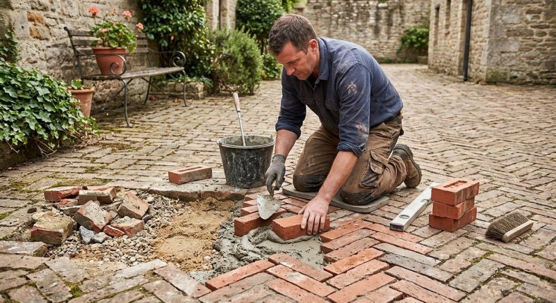 Brick Flatwork Repair in Byron, GA