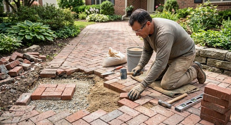 Brick Pathway Repair in Warner Robins, GA
