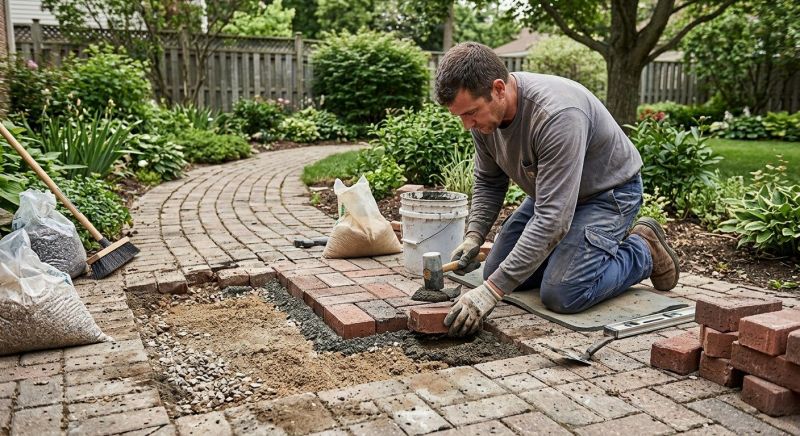 Brick Pathway Repair in Warner Robins, GA
