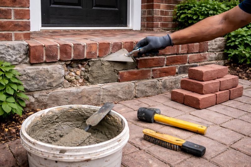 Entryway Brick Repair in Warner Robins, GA