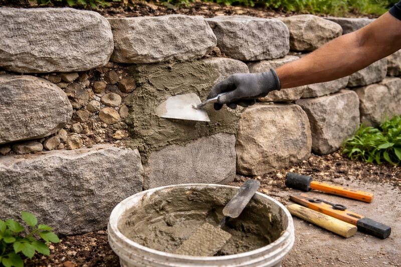Stone Wall Repair in Warner Robins, GA
