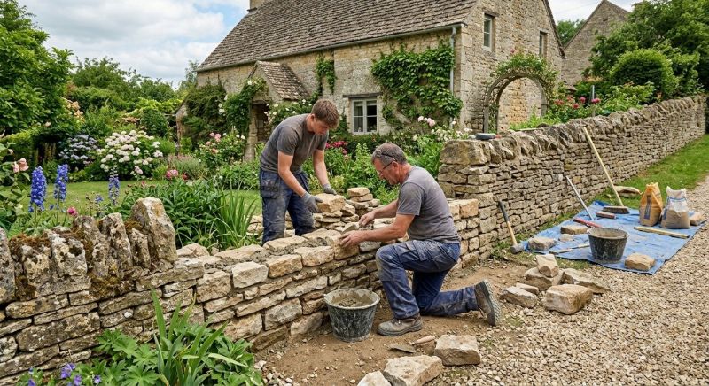 Stone Wall Repair in Unadilla, GA