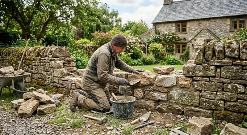 Stone Wall Repair in Unadilla, GA